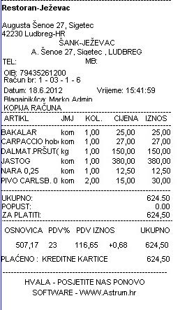 Maloprodajni račun
